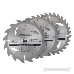TCT Circular Saw Blades 16, 24, 30T 3pk - 135 x 12.7 - 10mm ring