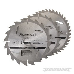 TCT Circular Saw Blades 20, 24, 40T 3pk - 180 x 30 - 20, 16mm Rings