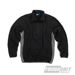 2-Tone 1/4 Zip Fleece Black / Charcoal - XL