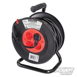 European Type F Schuko Cable Reel 230V - 16A 25m 4 CEE 7/4 Sockets