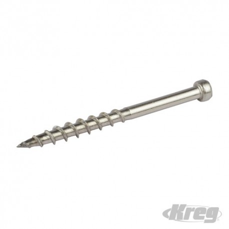 Stainless Steel Pocket-Hole Screws Pan Head Coarse - No. 8 x 2" 100pk