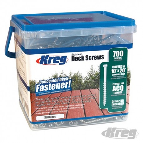 Stainless Steel Pocket-Hole Screws Pan Head Coarse - No.8 x 2" 700pk