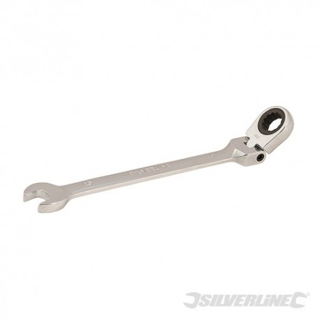 Przegubowy klucz plasko-oczkowy z grzechotka - 10 mm