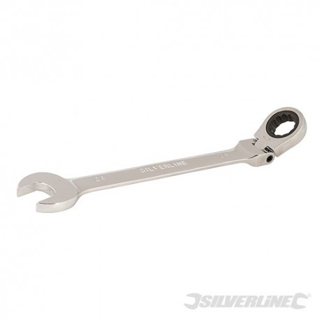 Ráčnový klíč očkoplochý, s kloubem - 24mm