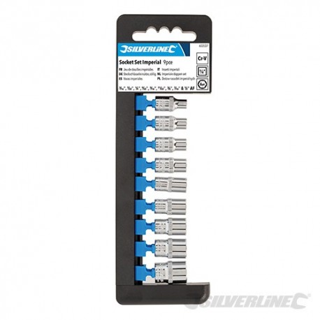 Socket Set 1/4" Drive Imperial 9pce - 3/16" - 1/2"