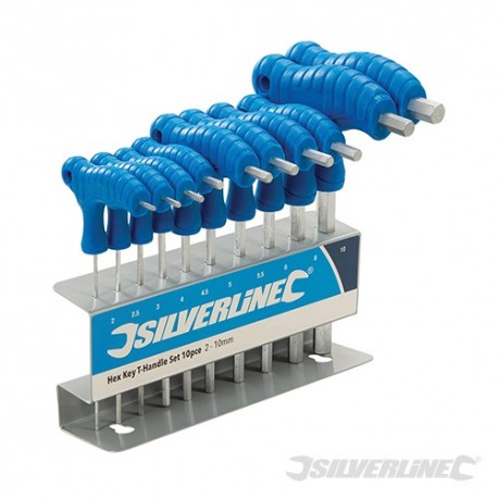 Hex Key T-Handle Set 10pce - 2 - 10mm