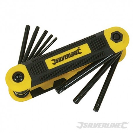 Sada hvězdicových zástrčných klíčů nožového typu, profi - 8 dílů - T9 - T40