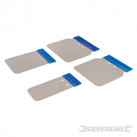 Sada nerezových kitovacích stěrek - 4 díly - 50, 80, 100 & 120mm