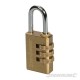 Combination Padlock Brass - 3-Digit
