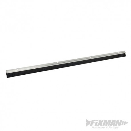 Garage Door Brush Strip 25mm Bristles - 2 x 1067mm Aluminium