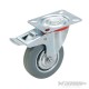 Braked Rubber Castor - 100mm 70kg
