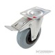 Braked Rubber Castor - 125mm 100kg