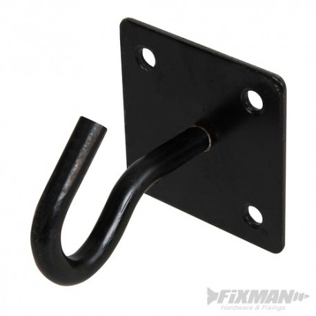 Chain Plate Black - Hook 50mm x 50mm