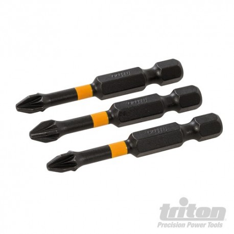 Pozidrive bit udarowy, 3 szt. - PZ2 50 mm