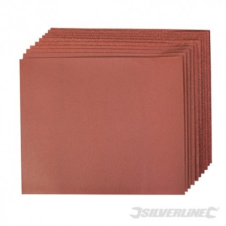 Aluminium Oxide Hand Sheets 10pce - 4 x 60, 2 x 80, 120, 240G