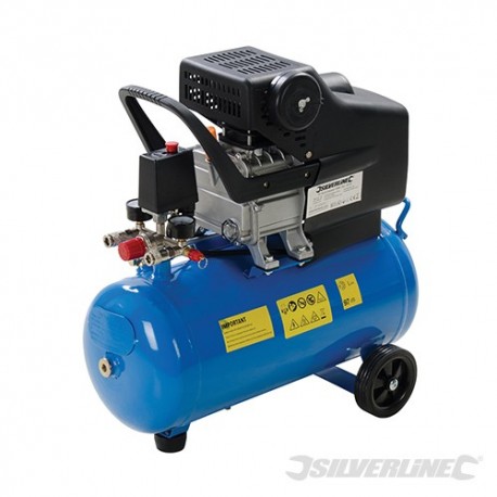 Ideal for use in The Garage and DIY Workshop DIY 2hp Air Compressor 1500W 24Ltr Portable air Compressor 