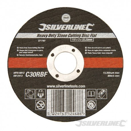 Heavy Duty Stone Cutting Disc Flat - 115 x 3 x 22.23mm