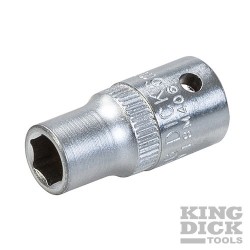 King Dick Socket 1/4" SD 6pt Metric - 6mm
