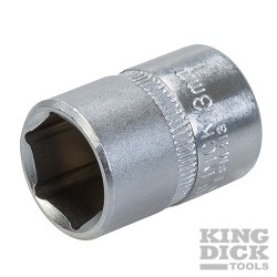 King Dick Socket 1/4" SD 6pt Metric - 13mm